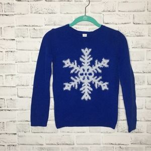 Harper canyon blue knit snowflake sweater nwot size girls 8